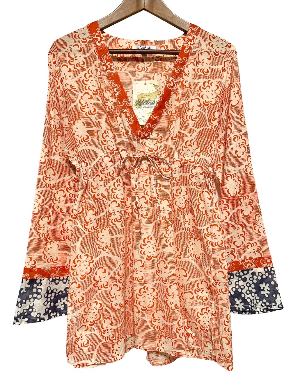 HIHO Bitter End Yacht Club V-Neck Kurta Tunic Small NWT Cotton Resort Boho